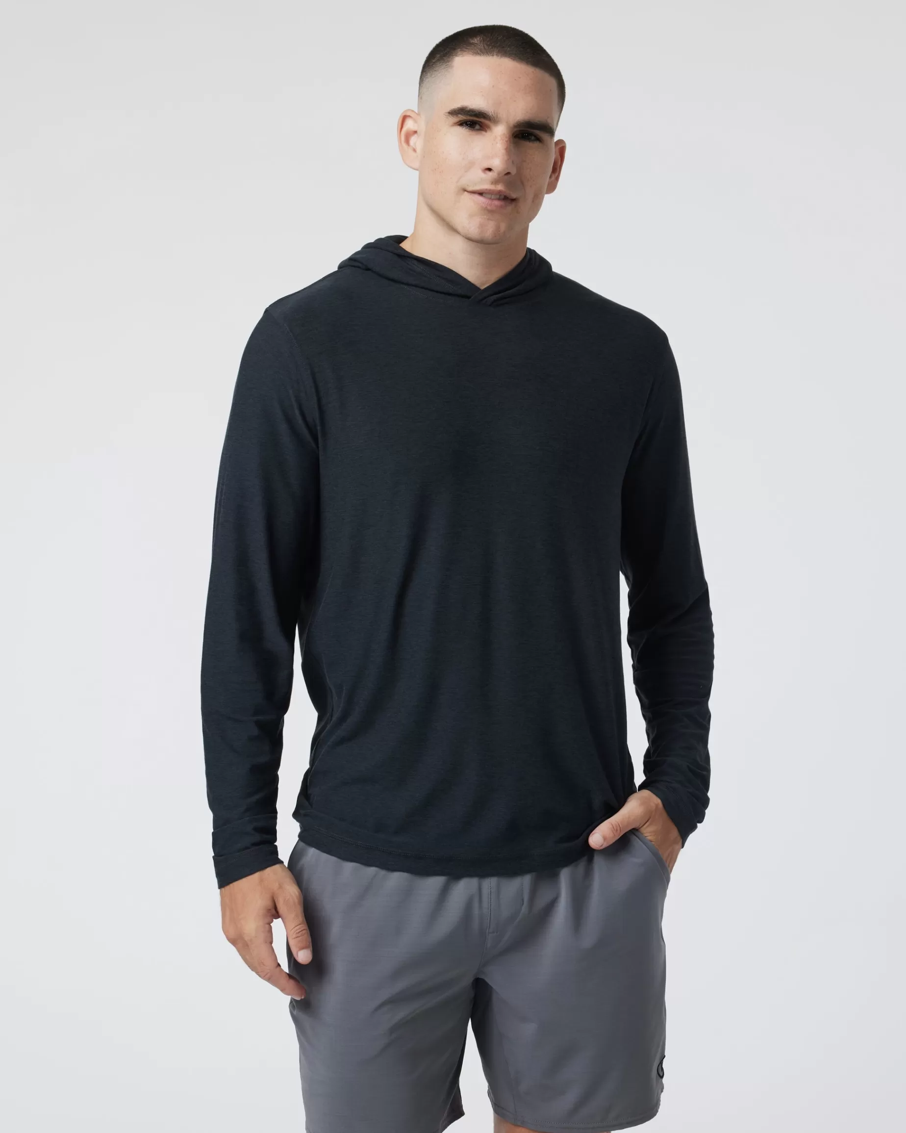 Vuori Strato Tech Hoodie BlackHeather Clearance