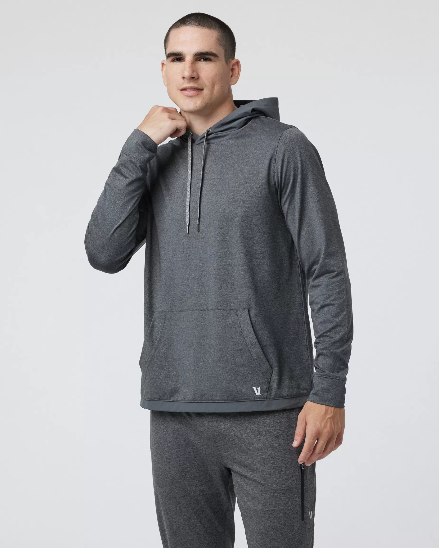 Vuori Sunday Element Hoodie CharcoalHeather Shop