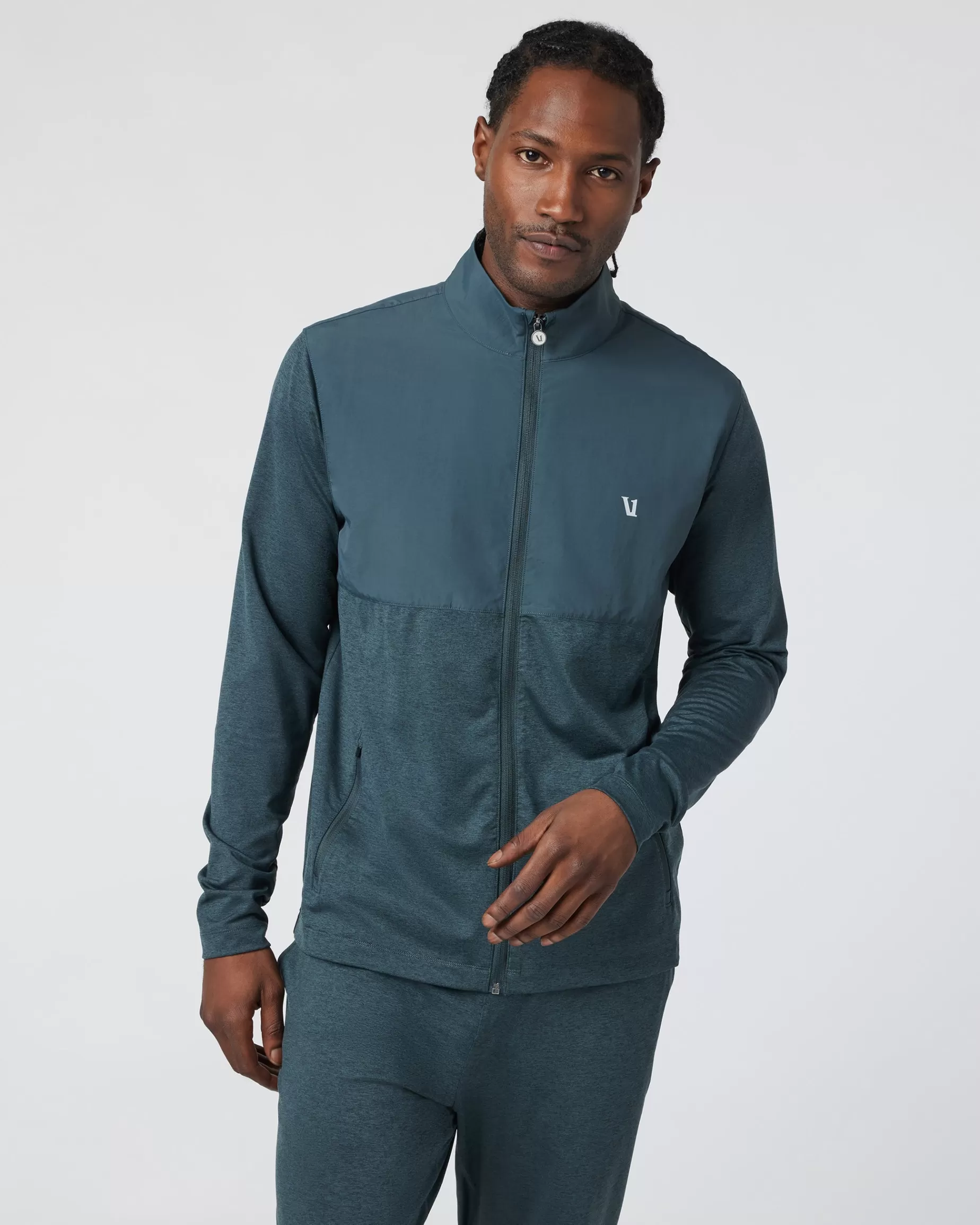 Vuori Sunday Element Track Jacket GroveHeather Clearance