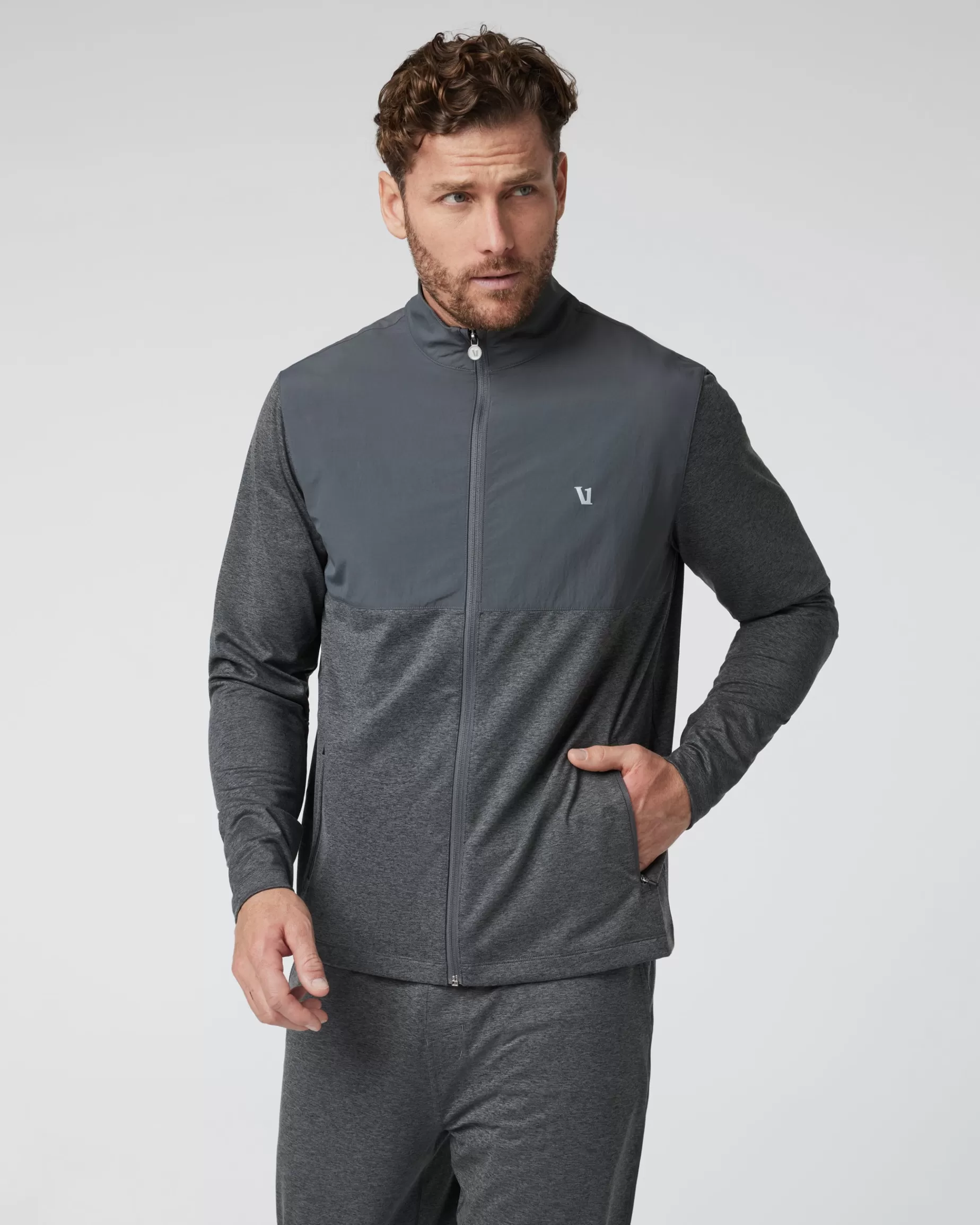 Vuori Sunday Element Track Jacket CharcoalHeather Sale