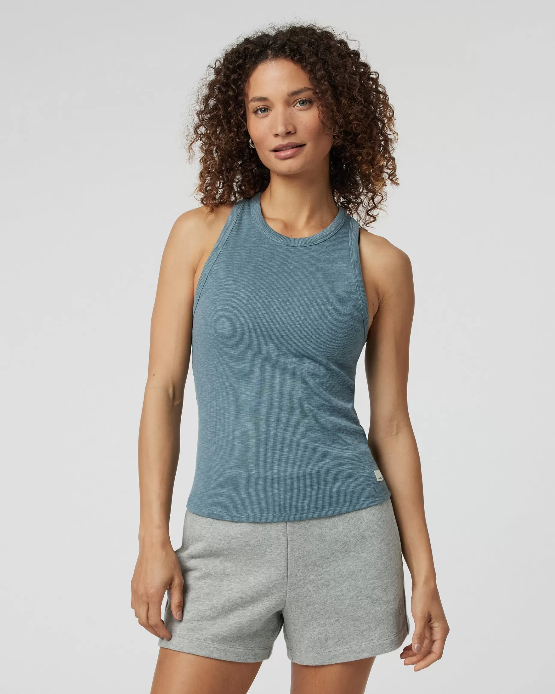 Vuori Sunrise High Neck Tank SmokeBlue Cheap