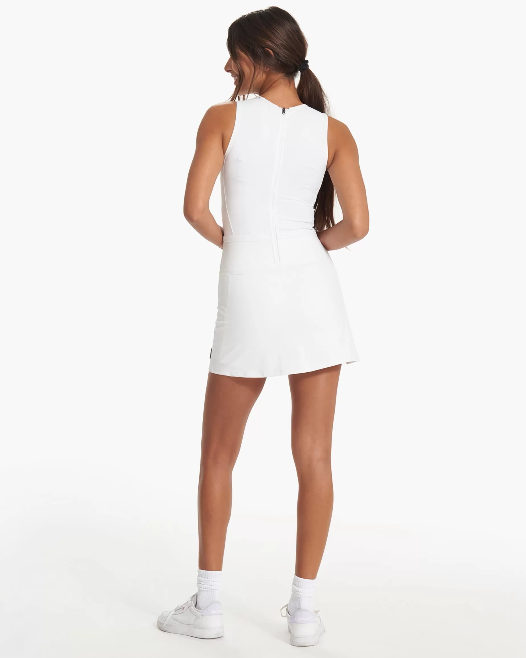 Vuori Topspin Dress White Flash Sale