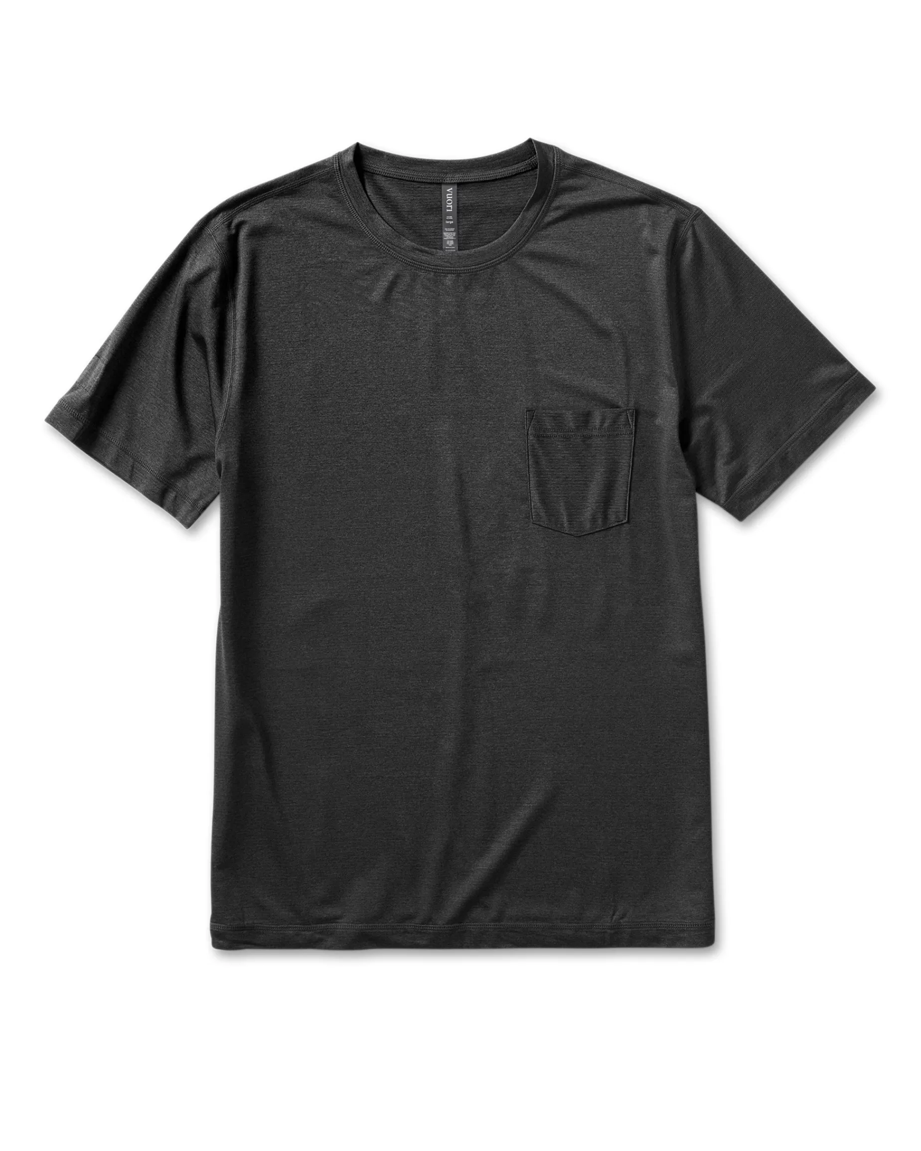 Vuori Tradewind Performance Tee BlackHeather Cheap