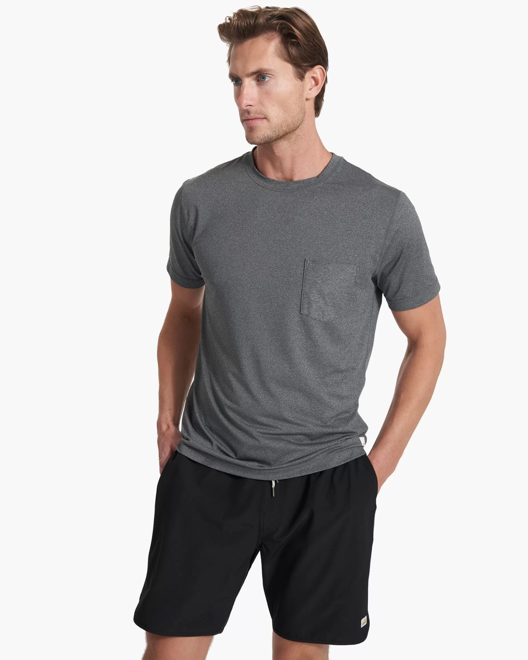 Vuori Tradewind Performance Tee HeatherGrey Outlet