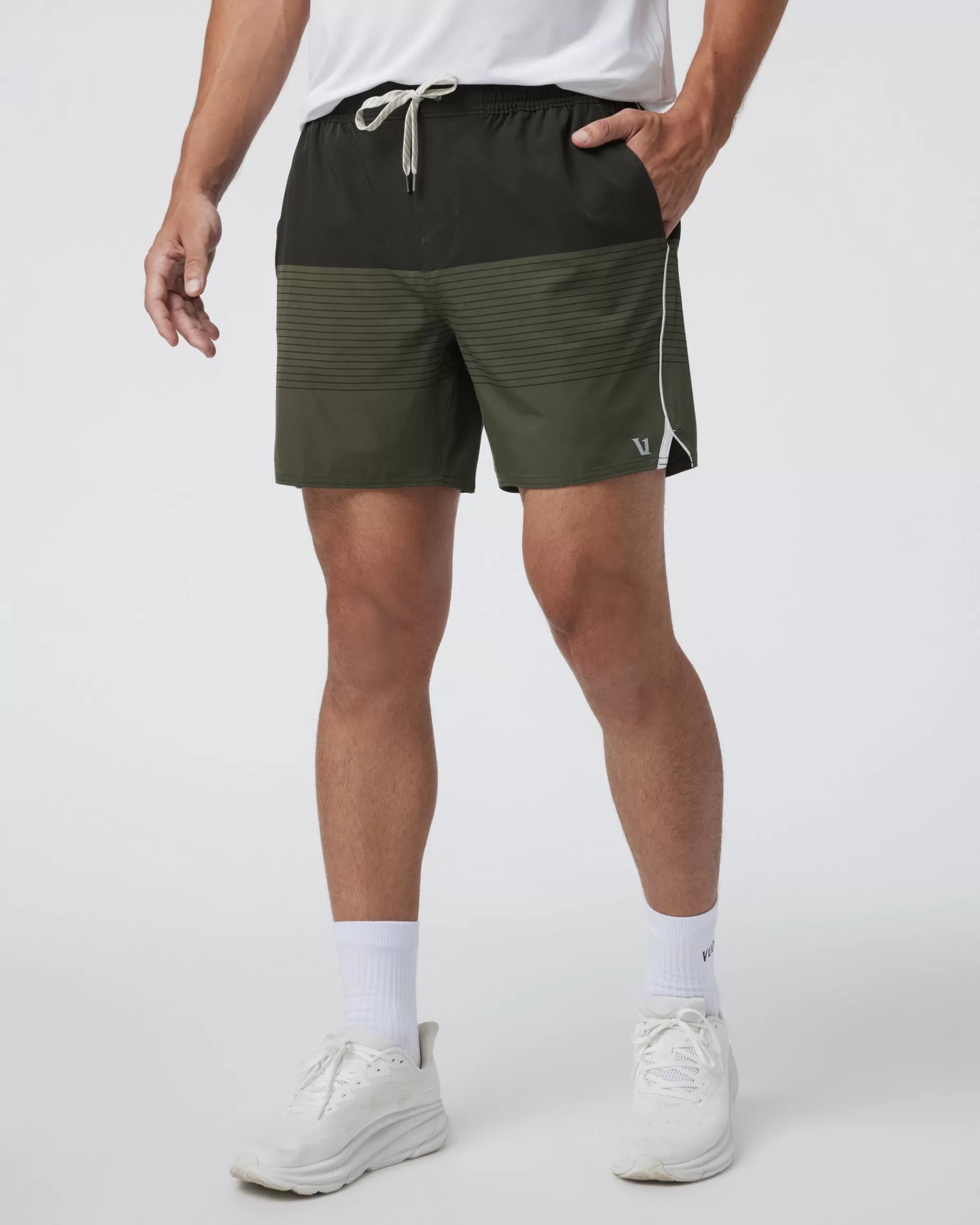 Vuori Trail Short 2.0 DarkOreganoStripe Clearance