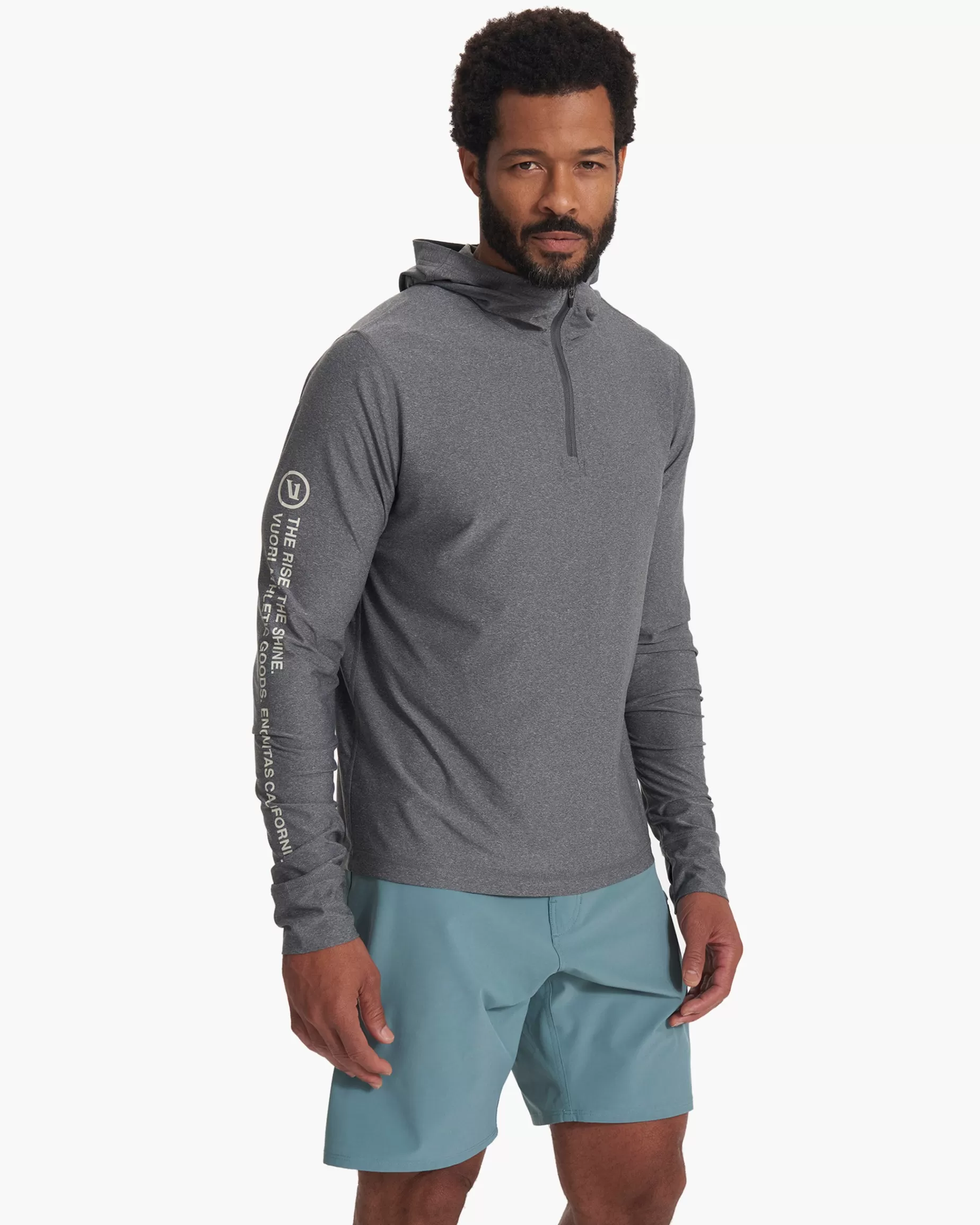 Vuori Uluwatu 23 Water Hoodie CharcoalHeather Best Sale