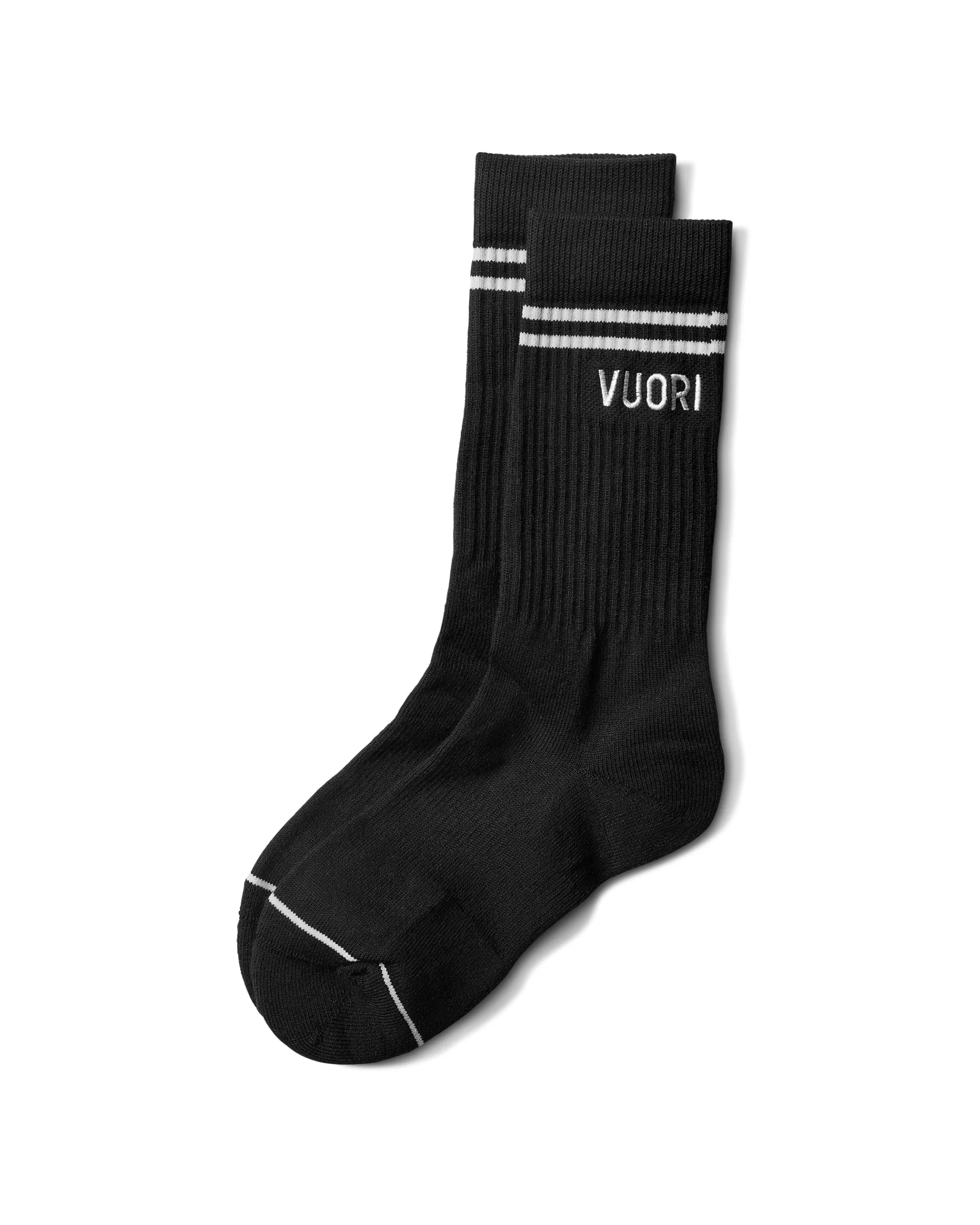 Vuori Crew Sock Black Flash Sale