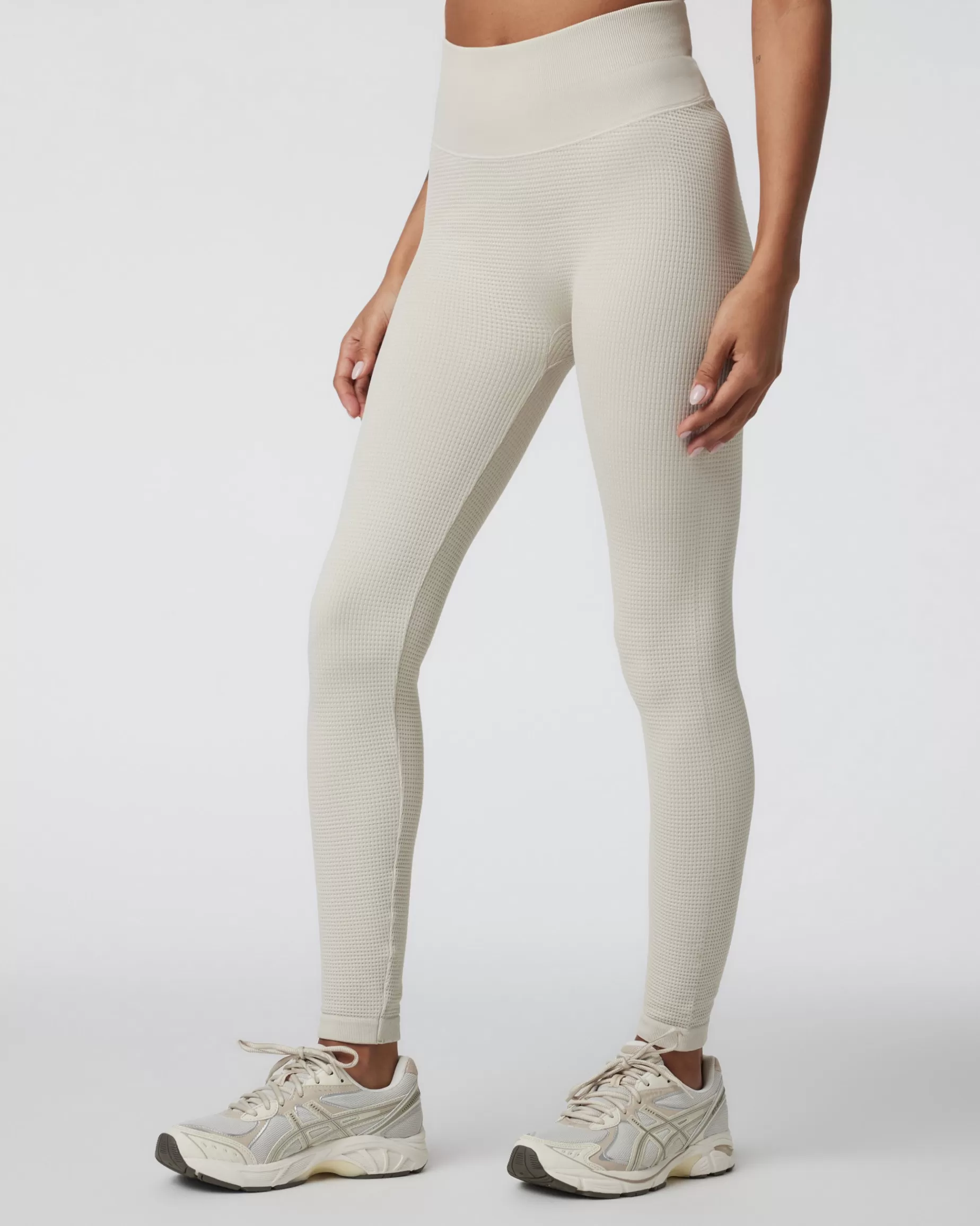 Vuori Waffle Seamless Legging Ecru Clearance