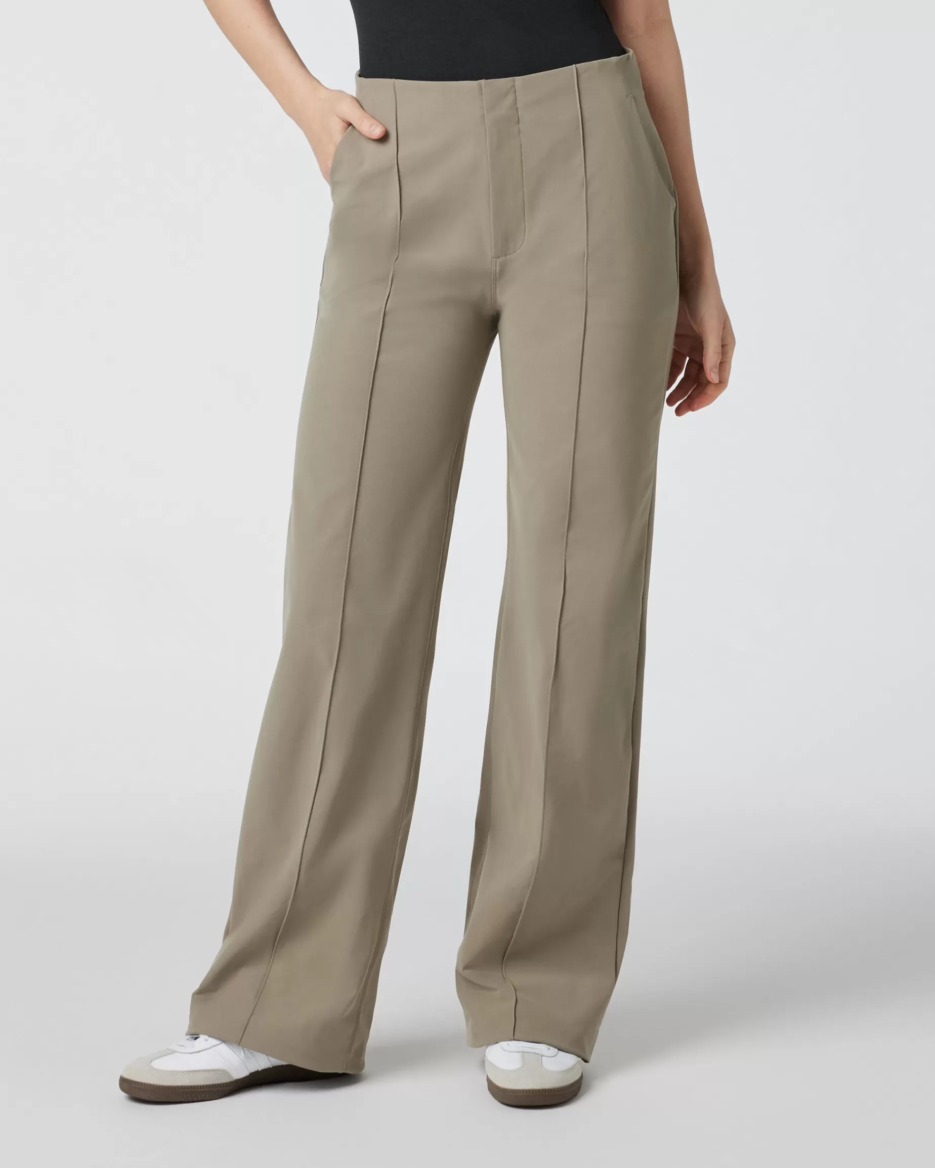 Vuori Womens Meta Wideleg - Long Taupe Clearance