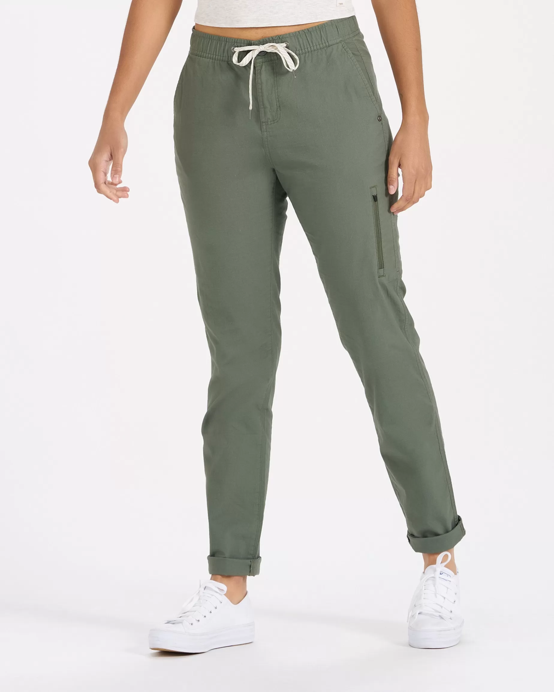 Vuori Womens Ripstop Pant - Long Army Best